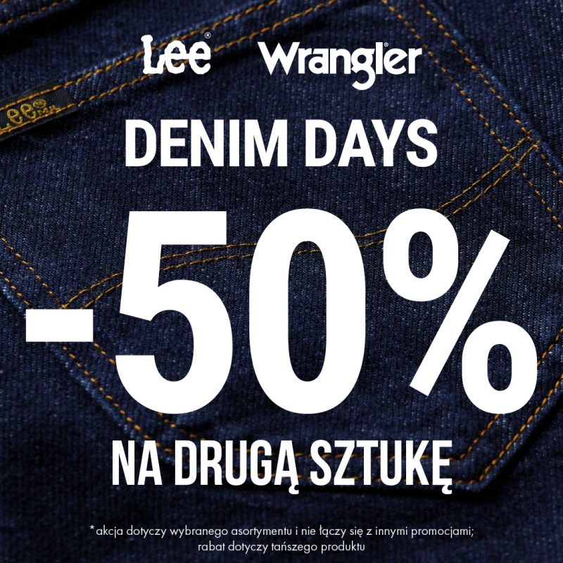 DENIM DAYS – aż -50% na drugi produkt z jeansu